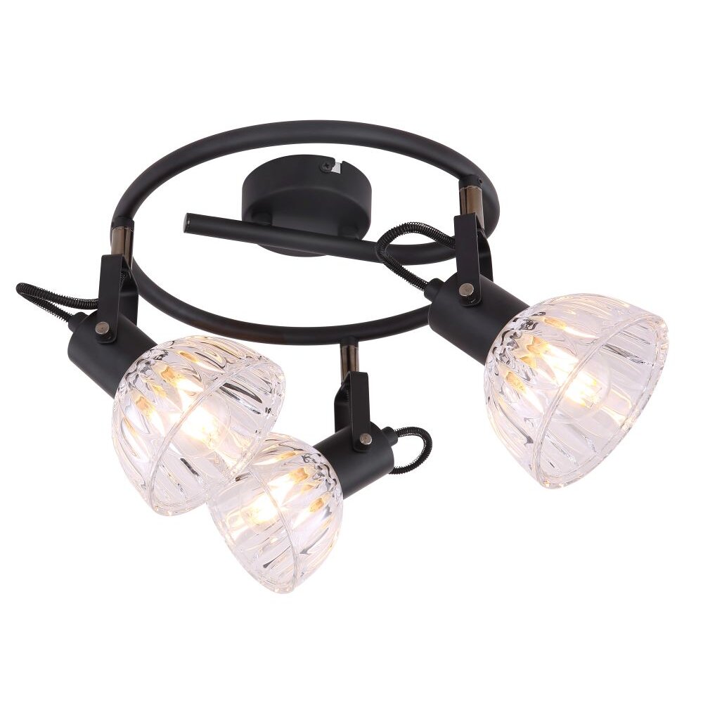 Faretto Globo DRABO Nero, 3-Luci main product photo