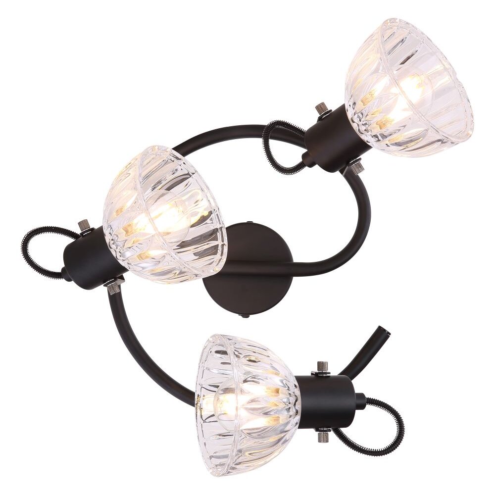 Faretto Globo DRABO Nero, 3-Luci