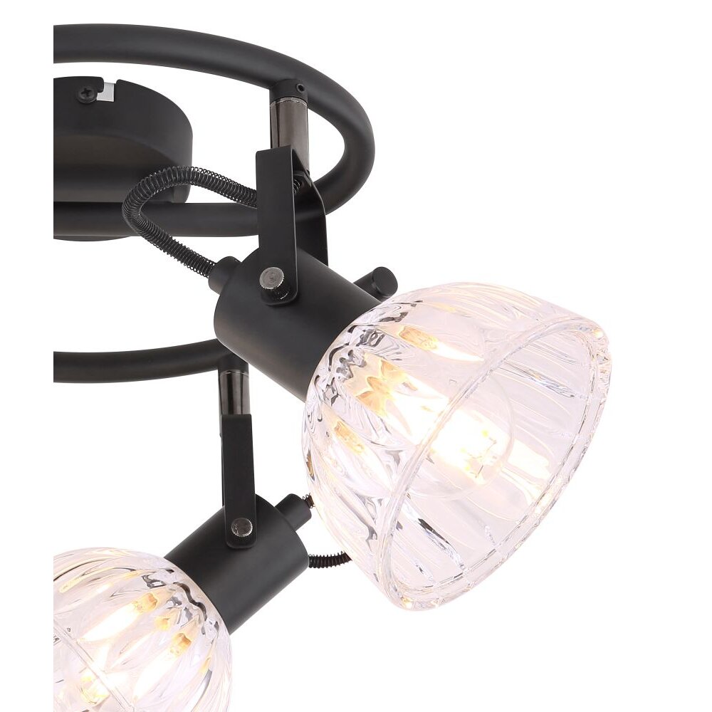 Faretto Globo DRABO Nero, 3-Luci