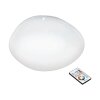 Eglo SILERAS Plafoniera LED Bianco, 1-Luce, Telecomando