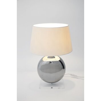 Holländer BOWLING Lampada da tavolo Argento, Bianco, 1-Luce