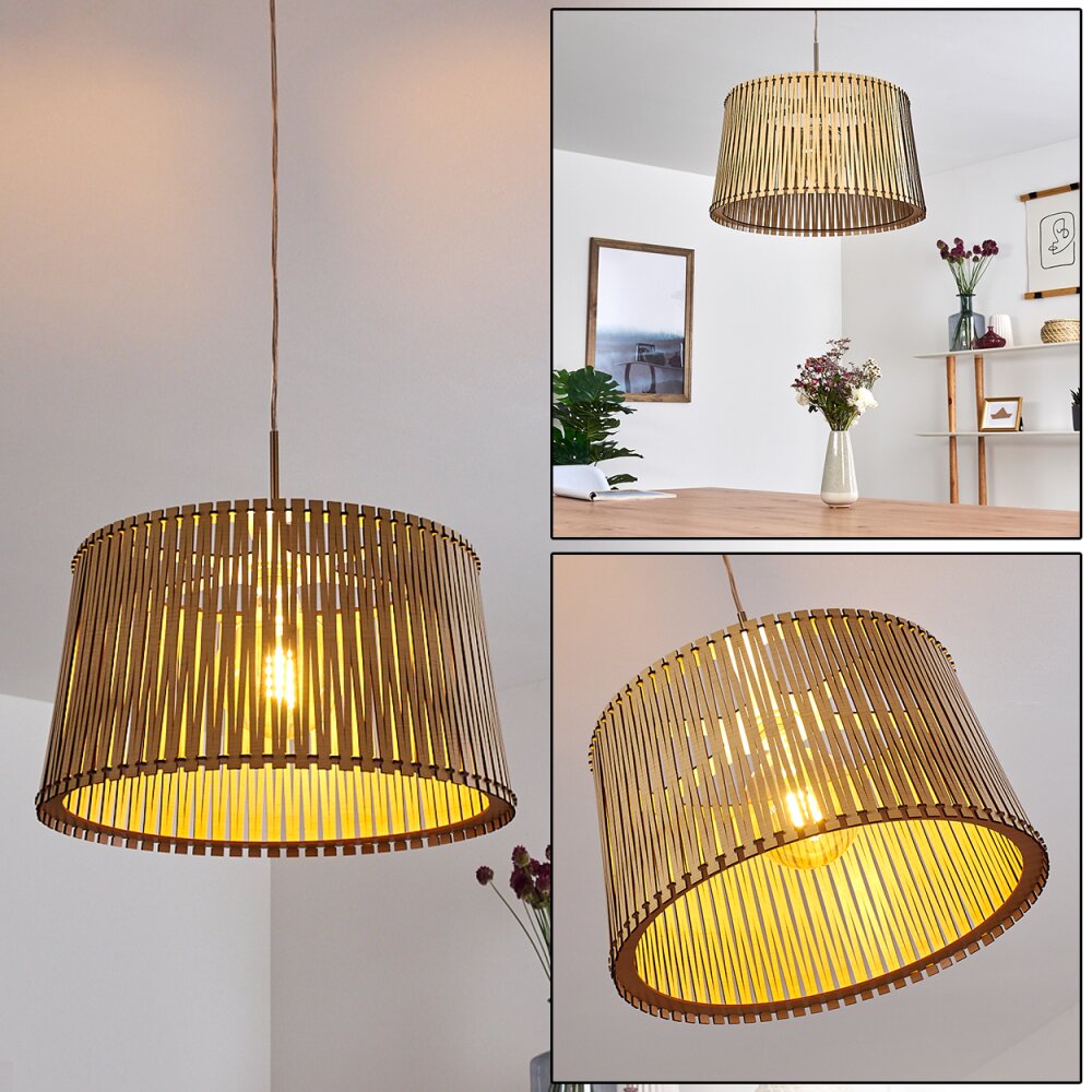 Timmele Lampadario a sospensione Legno chiaro, Nichel opaco, 1-Luce main product photo