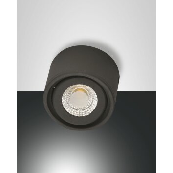 Fabas Luce Anzio Plafoniera LED Antracite, 1-Luce