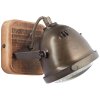 Brilliant Carmen Wood Faretto da parete Acciaio inox, 1-Luce