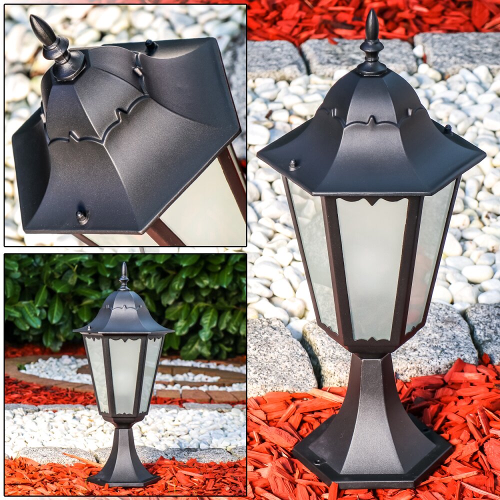 Hongkong Frost Lampada con piedistallo Nero, 1-Luce main product photo