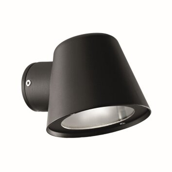 Ideal Lux GAS Applique da esterno Nero, 1-Luce