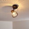 Plafoniera Grongroft Legno chiaro, Nero, 1-Luce