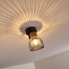 Plafoniera Grongroft Legno chiaro, Nero, 1-Luce