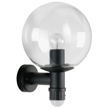 Albert 641 Applique per esterno Nero, 1-Luce, Sensori di movimento