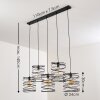 Hoenkoop Lampadario a sospensione Grigio, Nero, 5-Luci