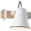 Brilliant Plow Applique Legno scuro, Bianco, 1-Luce