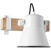 Brilliant Plow Applique Legno scuro, Bianco, 1-Luce