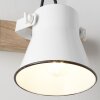 Brilliant Plow Applique Legno scuro, Bianco, 1-Luce