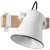 Brilliant Plow Applique Legno scuro, Bianco, 1-Luce