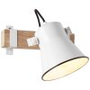 Brilliant Plow Applique Legno scuro, Bianco, 1-Luce