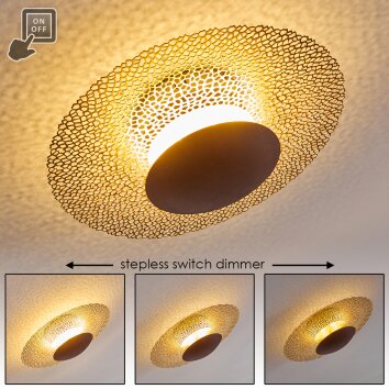 Sunrise Plafoniera LED Oro, Ruggine, 1-Luce