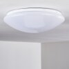 Brighton Plafoniera LED Bianco, 1-Luce, Telecomando, Cambia colore