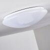 Brighton Plafoniera LED Bianco, 1-Luce, Telecomando, Cambia colore