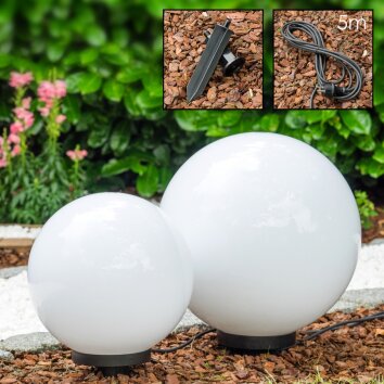 Miau Set di lampade a sfera Bianco, 2-Luci