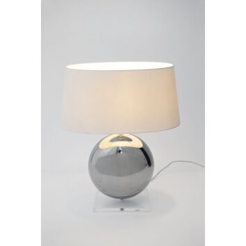 Holländer BOWLING Lampada da tavolo Argento, Bianco, 1-Luce