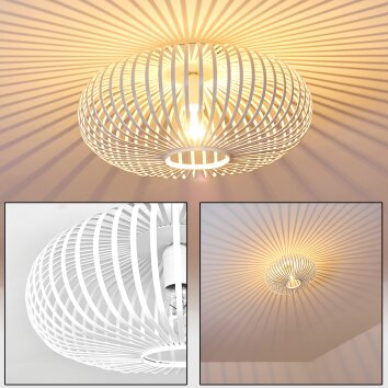 Ovari Plafoniera Bianco, 1-Luce
