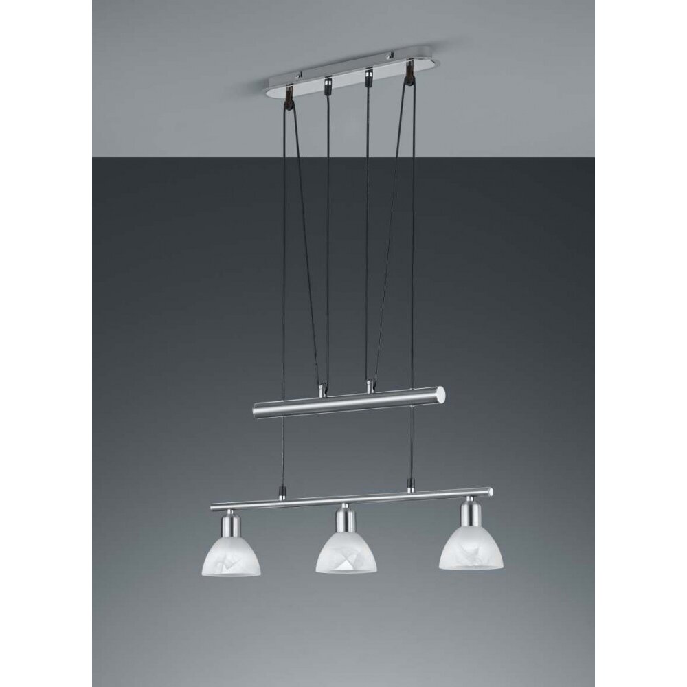 Trio LEVISTO Lampadario a sospensione LED Nichel opaco, 3-Luci main product photo