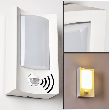 Applique da esterno Nordkapp LED Bianco, 1-Luce, Sensori di movimento