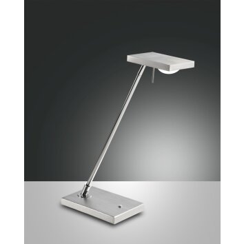 Fabas Luce Como Lampada da Tavolo LED Alluminio, Cromo, 1-Luce