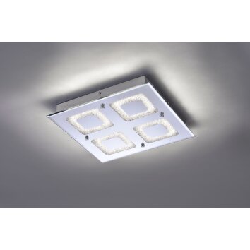 Leuchten Direkt LISA Plafoniera LED Cromo, 1-Luce