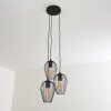 Negril Lampadario a sospensione Nero, 3-Luci