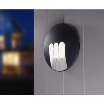 Lutec MASK Applique per esterno LED Antracite, 3-Luci