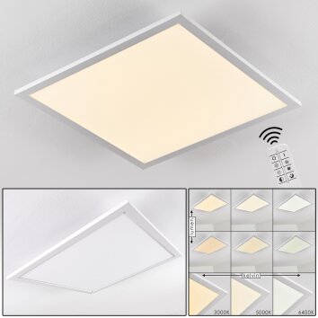 Salmi Plafoniera LED Alluminio, Bianco, 1-Luce