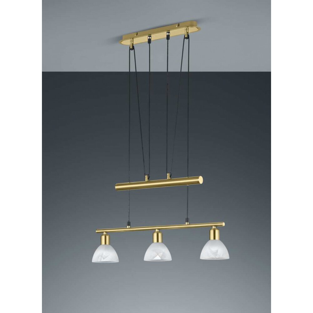 Trio LEVISTO Lampadario a sospensione LED Ottone, 3-Luci main product photo