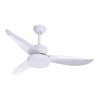 Globo RAMONA Ventilatore LED Bianco, 1-Luce, Telecomando