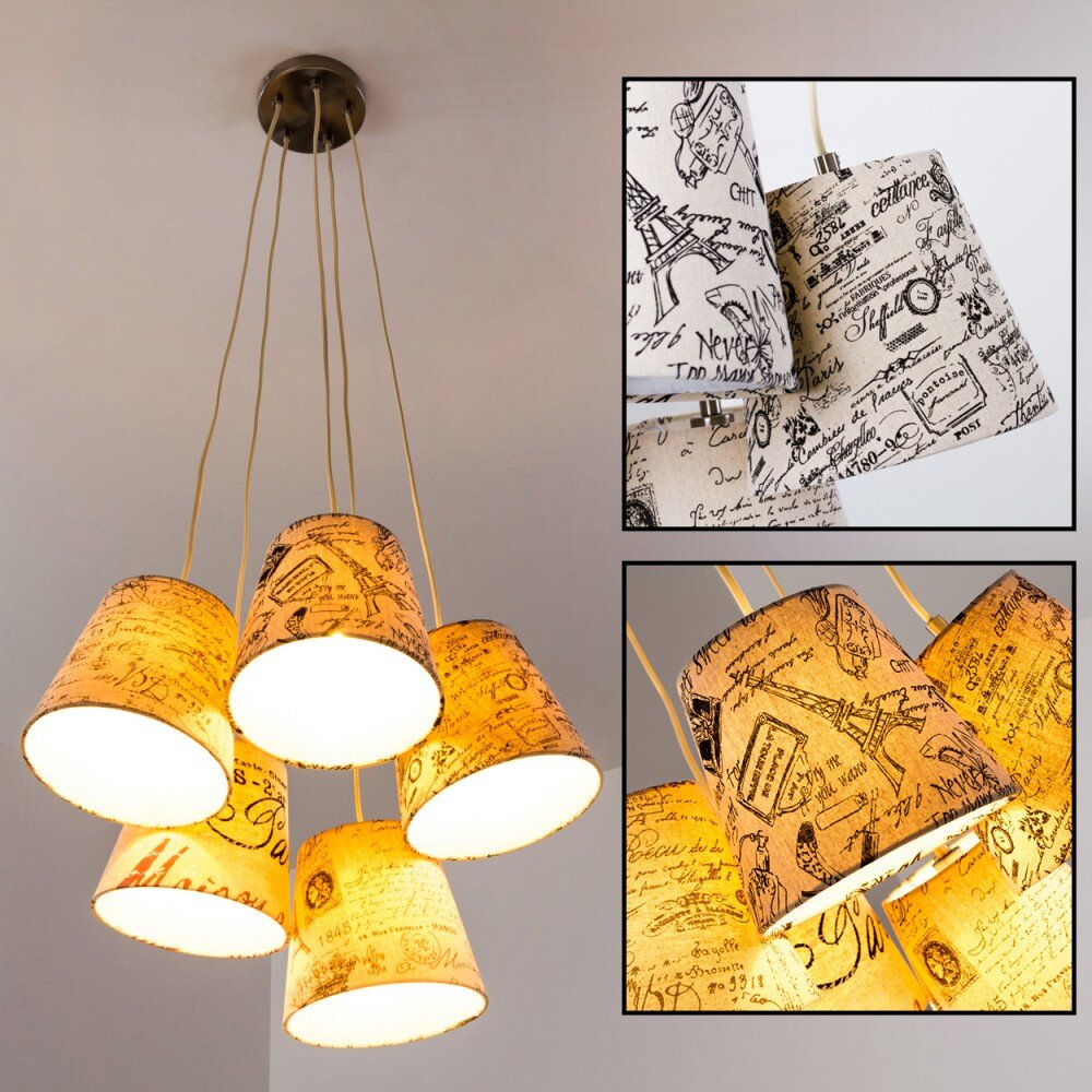 RANKIN Lampadario a Sospensione Nichel opaco, 5-Luci main product photo