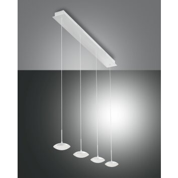 Fabas Luce Hale Lampada a Sospensione LED Bianco, 4-Luci