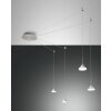 Fabas Luce Isabella Lampada a Sospensione LED Cromo, Nichel opaco, 4-Luci