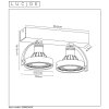 Faretto da soffitto Lucide DORIAN LED Nero, 2-Luci