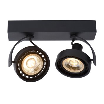 Faretto da soffitto Lucide DORIAN LED Nero, 2-Luci