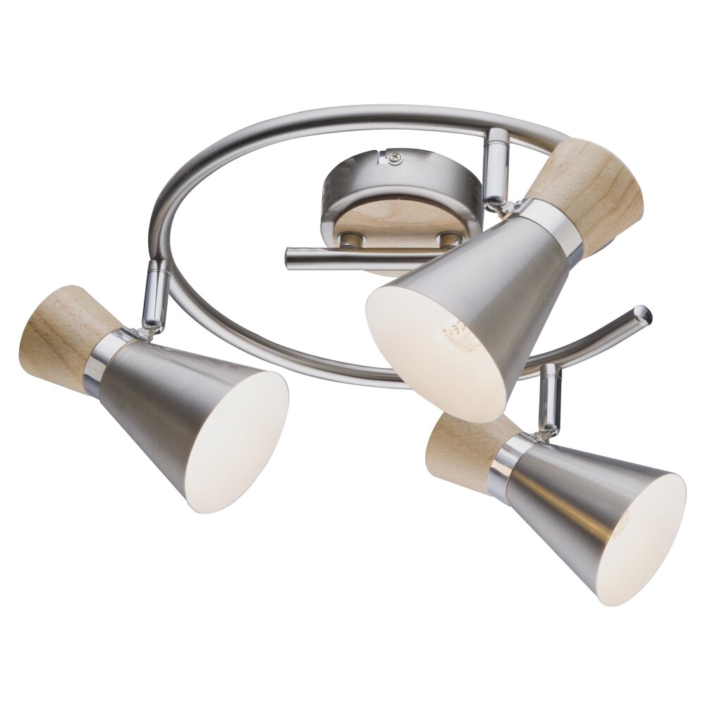 Globo Faretto da soffitto Nichel opaco, 3-Luci main product photo