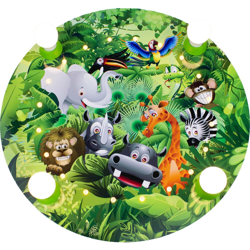 Elobra WILDNIS Plafoniera Verde, 4-Luci main product photo