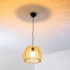 Lampada a Sospensione Wutt Legno chiaro, Nero, 1-Luce