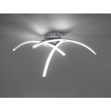 Leuchten-Direkt VALERIE Plafoniera LED Acciaio inox, 3-Luci