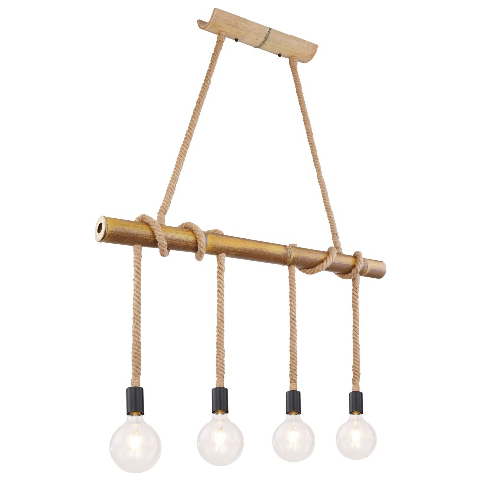 Globo FRAGNO Lampadario a sospensione Marrone, Nero, 4-Luci main product photo