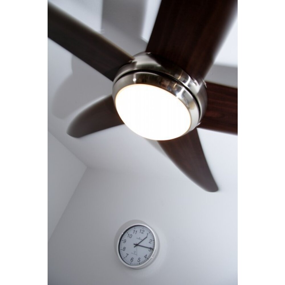 Globo FABIOLA Ventilatore Acciaio inox, Nichel opaco, 1-Luce, Telecomando