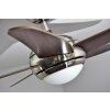 Globo FABIOLA Ventilatore Acciaio inox, Nichel opaco, 1-Luce, Telecomando