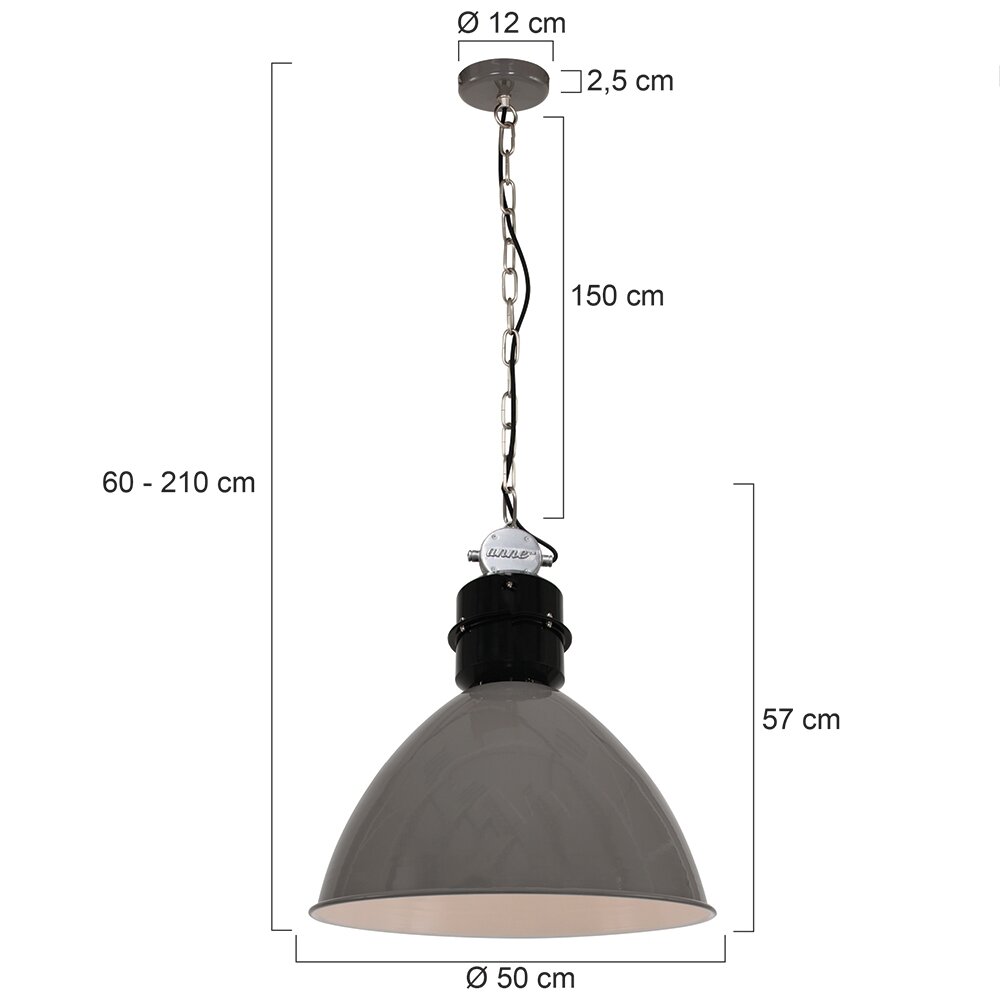 Steinhauer Frisk Lampada a Sospensione Grigio, 1-Luce