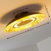 KINOSIS Plafoniera LED Oro, 1-Luce