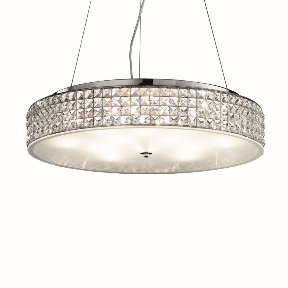 Ideal Lux ROMA Lampadario a sospensione Cromo, Cristallo ottico, 12-Luci main product photo