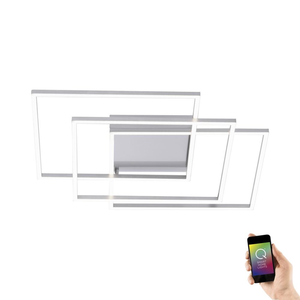 Paul Neuhaus Q-INIGO Plafoniera LED Nichel opaco, 3-Luci, Telecomando main product photo